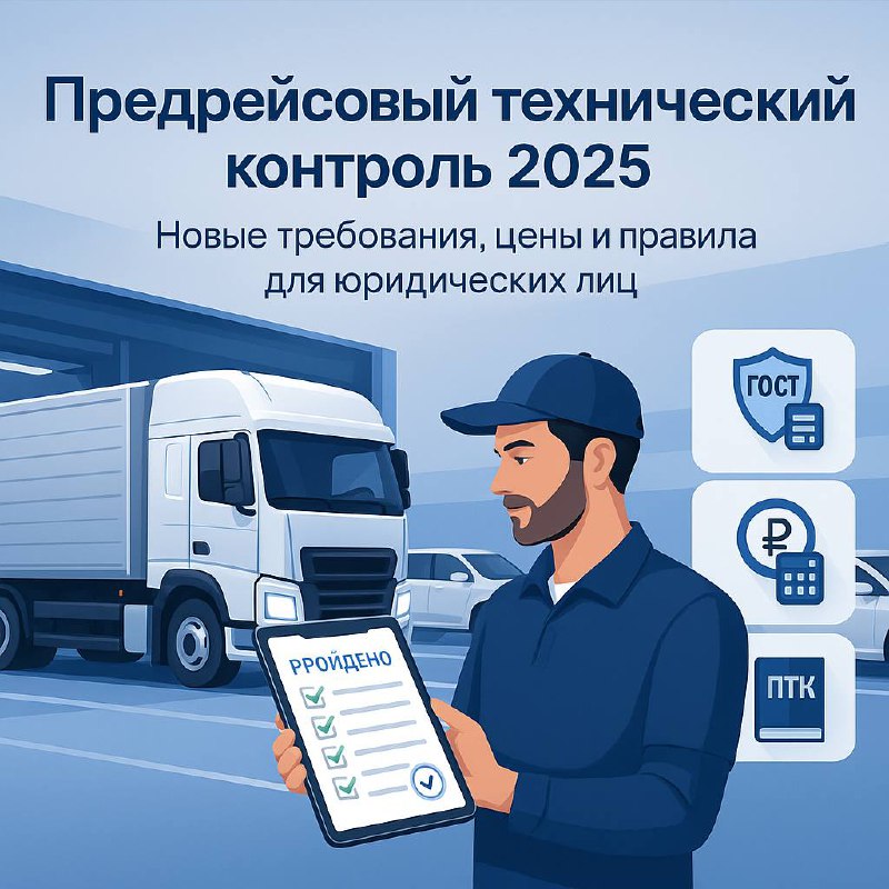 Предрейсовый технический контроль (ПТК) в 2025 году: новые требования, цены и правила для юридических лиц