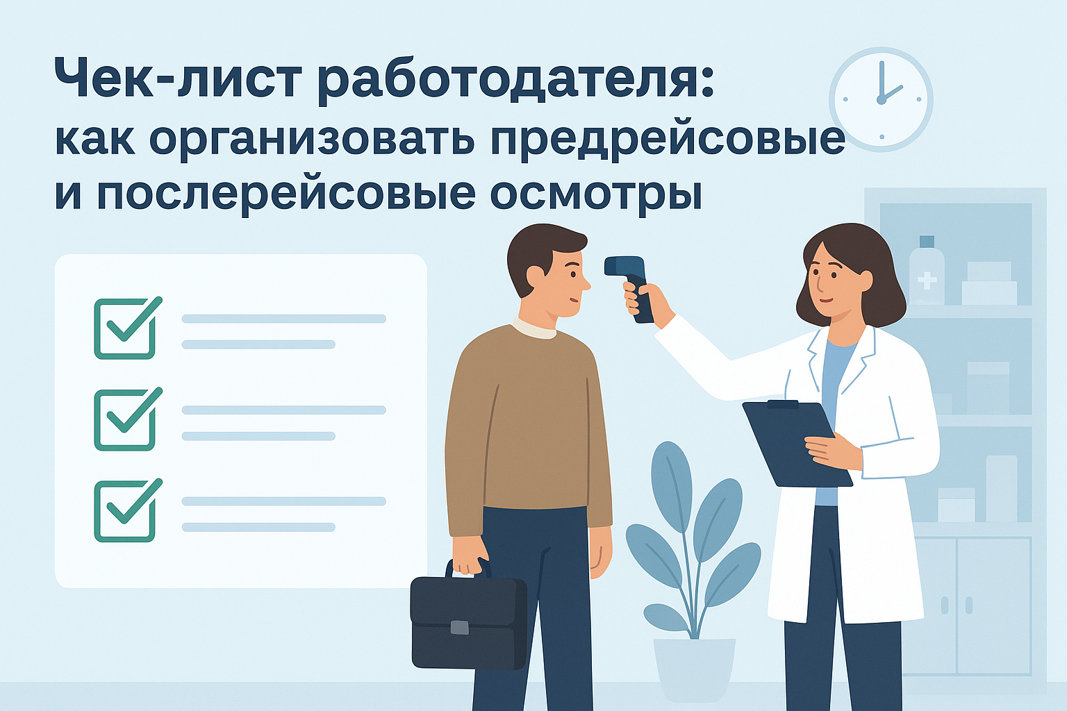 Обязанности работодателя по медосмотру водителей | Чек-лист для автопарка