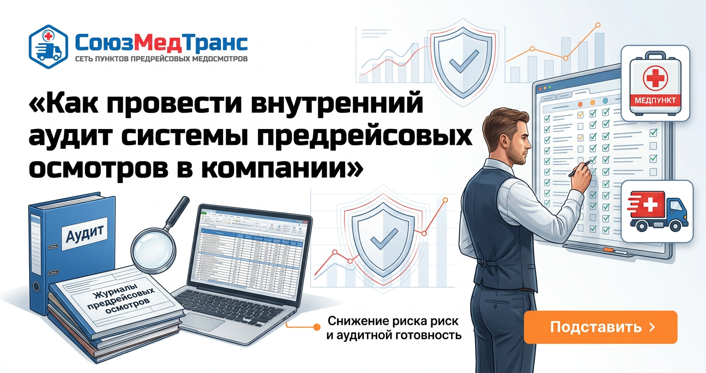 Как провести внутренний аудит системы предрейсовых осмотров в компании