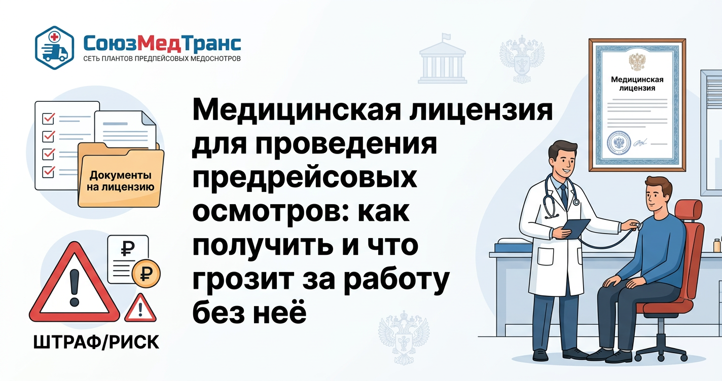 Медицинская лицензия для проведения предрейсовых осмотров как получить и что грозит за работу без неё