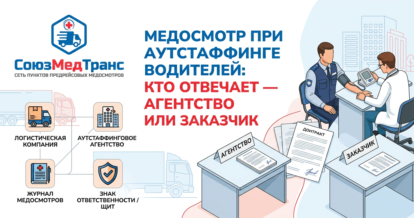 Медосмотр при аутстаффинге водителей: кто отвечает — агентство или заказчик
