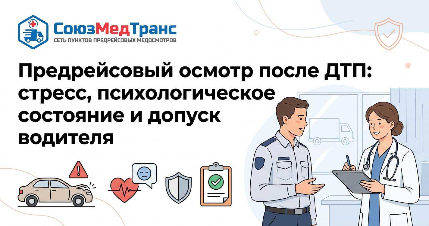 Предрейсовый осмотр после ДТП: стресс, психологическое состояние и допуск водителя